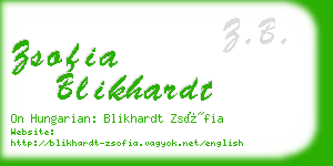 zsofia blikhardt business card